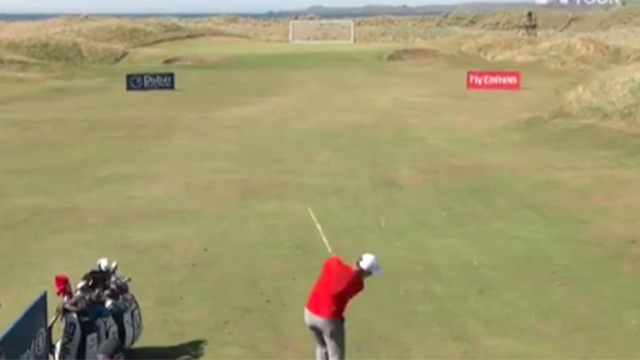 WATCH: European Tour pros try to hit a crossbar from 150 yards out
